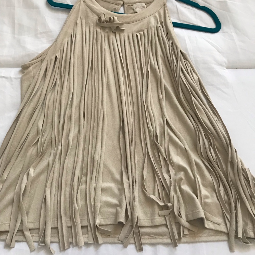 Sleeveless faux suede